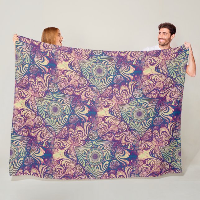 Cobertor De Velo Triângulo Labirinto Mandala Padrão Sem Costura 1 (In Situ)