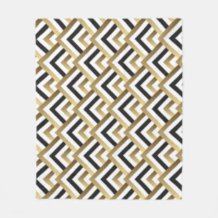 Cobertor De Velo Triângulos abstrato: Dourado preto sem costura
