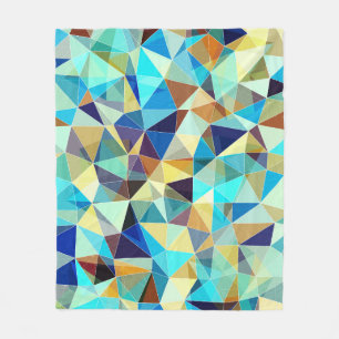 Cobertor De Velo Triângulos Geométricos: Padrão Colorido de Abstrat