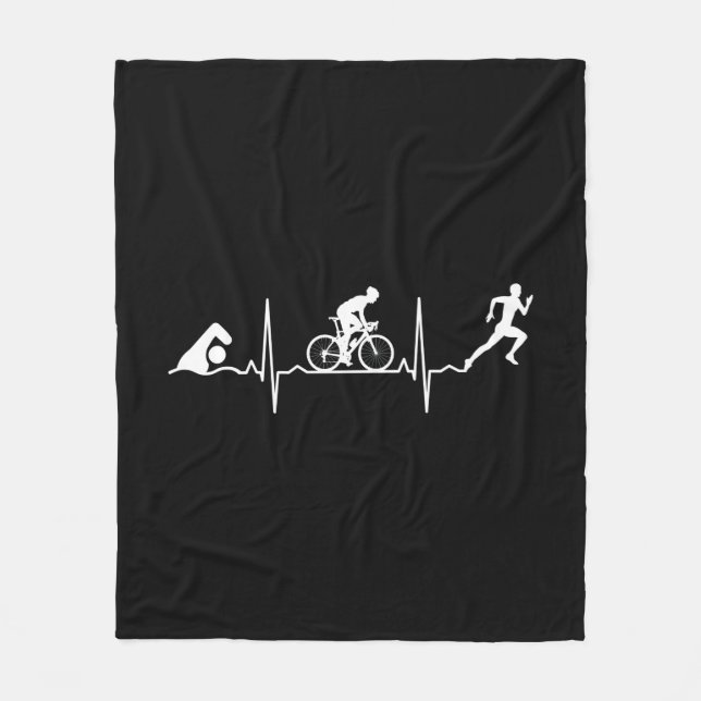 Cobertor De Velo Triathlon - Triathlon Heartbeat (Frente)