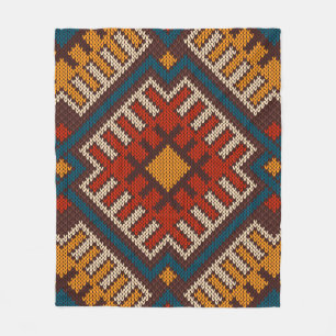 Cobertor De Velo Tribal Aztec, padrão sem costura, em lã de malha