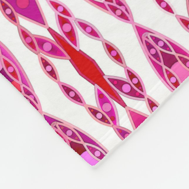 Cobertor De Velo Tribal Batik - Burqundy e Fuchsia Rosa (Quina)