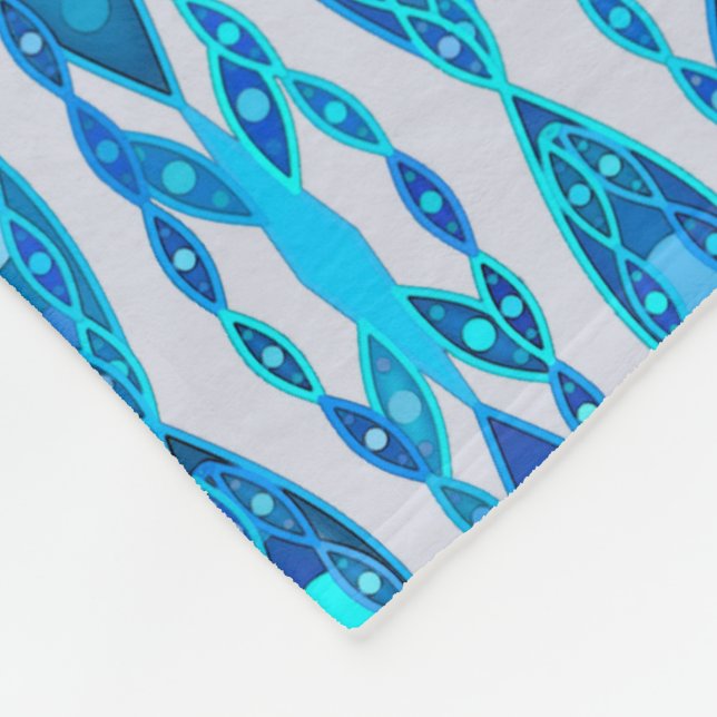 Cobertor De Velo Tribal Batik - Cinzas Azul e Prata de Sapphire (Quina)