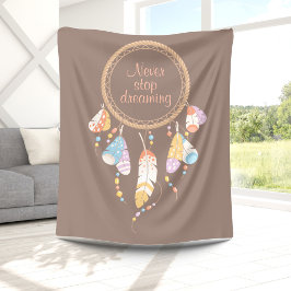 Cobertor De Velo Tribal Dreamcatcher Boho Cote Brown