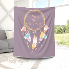 Cobertor De Velo Tribal Dreamcatcher Boho Cote Roxo
