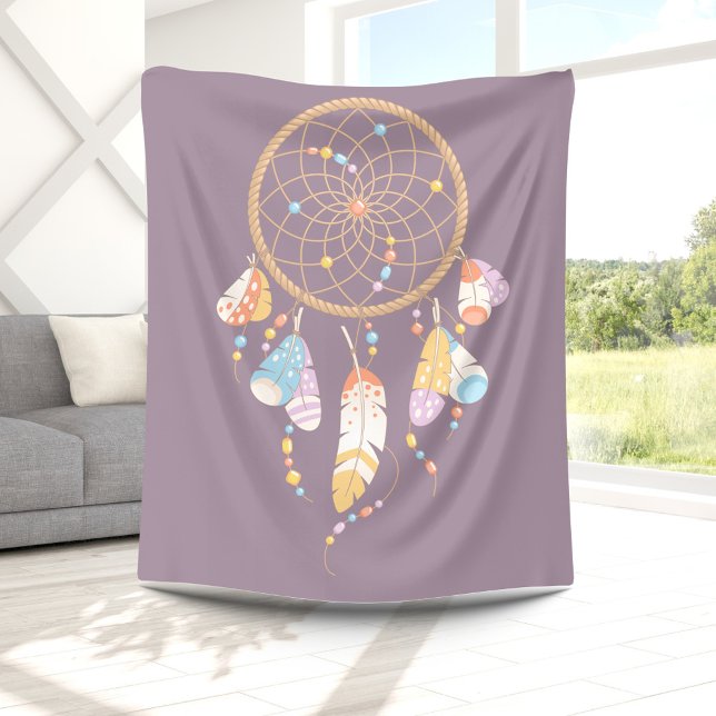 Cobertor De Velo Tribal Dreamcatcher Boho Purple (Criador carregado)