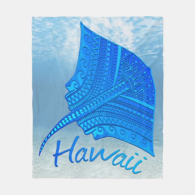 Cobertor De Velo Tribal Hawaiian Stingray (Frente)