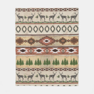 Cobertor De Velo Tribal Ocidental de Caça a Veado