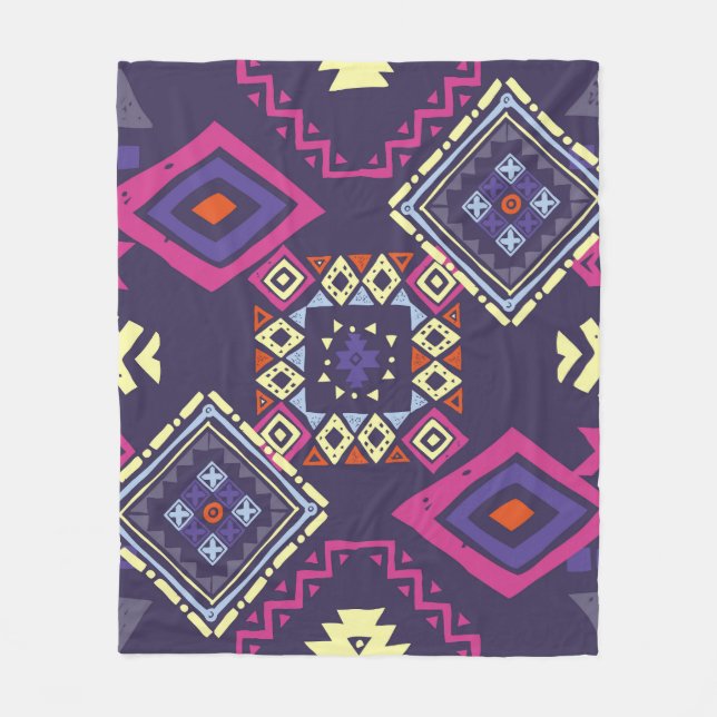 Cobertor De Velo Tribal, origem geométrica primitiva. (Frente)