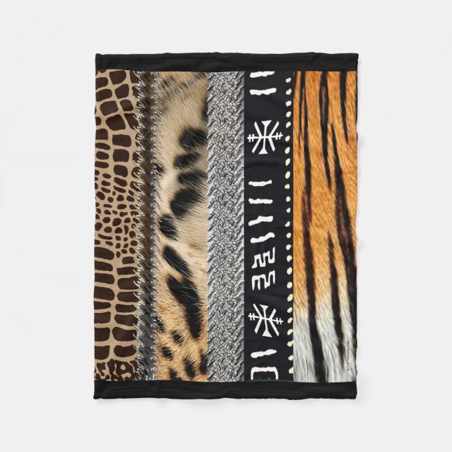 Cobertor De Velo Tribe abstrato africano Design 2 (Frente)