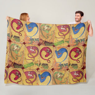 Cobertor De Velo Tribunal Alemão Sinalizadores/Cães,Deers,Falcões,P