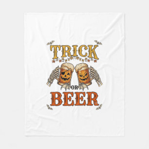 Cobertor De Velo Trick Or Beer Halloween Caneca de Abóbora Mãos de