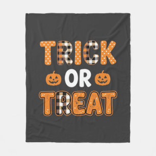 Cobertor De Velo Trick or Treat Halloween Abóbora Design Vector_1