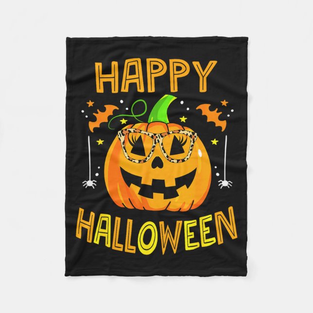 Cobertor De Velo Trick Or Treat Halloween Funny Pumpkin Happy Hallo (Frente)