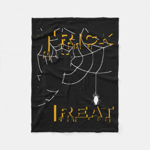 Cobertor De Velo Trick Or Treat Halloween Gato Preto Teias de Aranh