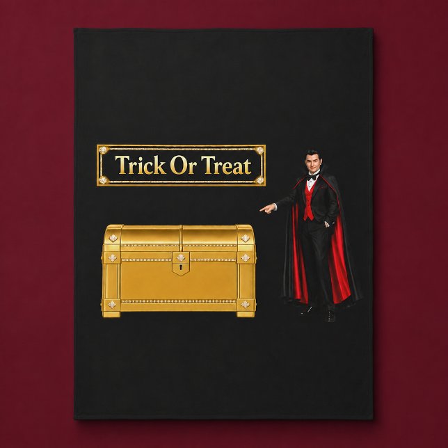 Cobertor De Velo Trick Or Treat Vampiro Halloween (Criador carregado)
