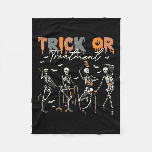 Cobertor De Velo Trick Or Treatment Pt Fisioterapeuta (Frente)