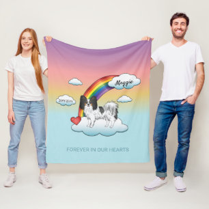 Cobertor De Velo Tricolor Papillon Cute Dog Rainbow Memorial