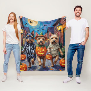 Cobertor De Velo Tricôni Terrier Fantasia de Halloween 