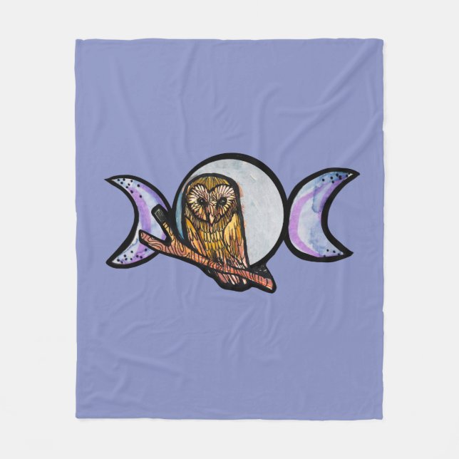 Cobertor De Velo Triple Moon Owl (Frente)