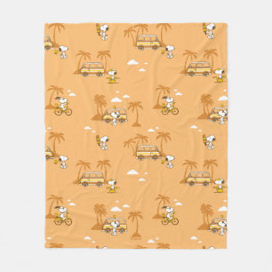 Cobertor De Velo Trippin rodoviário   Amendoins Snoopy Beach Patter