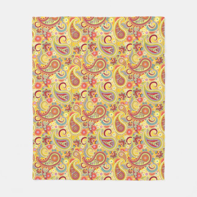 Cobertor De Velo Trippy Hippy Paisley (Frente)