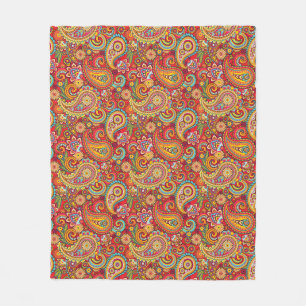 Cobertor De Velo Trippy Hippy Paisley Fleece Blanket