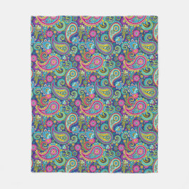 Cobertor De Velo Trippy Hippy Paisley Fleece Blanket