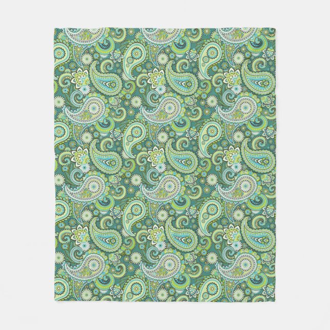 Cobertor De Velo Trippy Hippy Paisley Fleece Blanket (Frente)