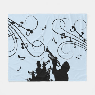 Cobertor De Velo Trompet Section Blue Music