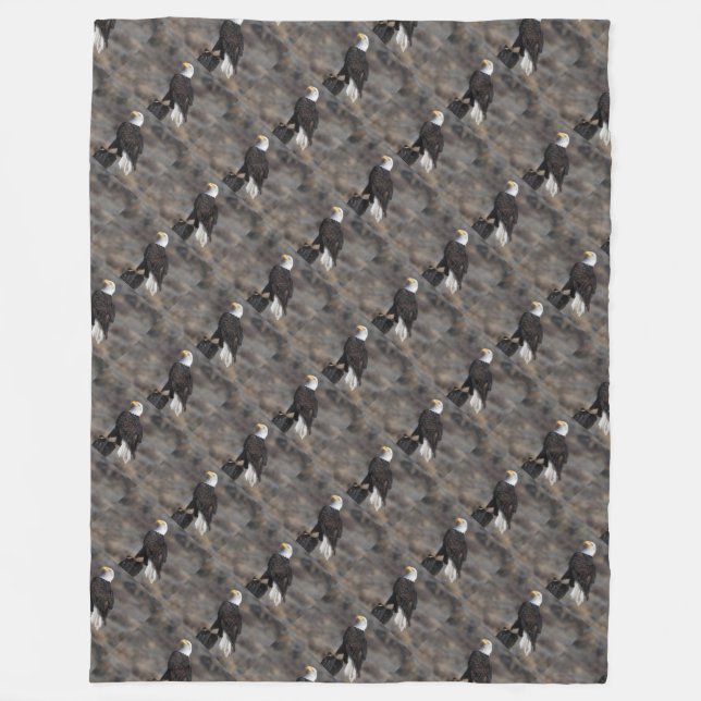 Cobertor De Velo tropas de honra da águia careca arte patriótica am (Frente)