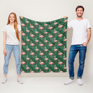 Cobertor De Velo Tropical Flamingo Pattern