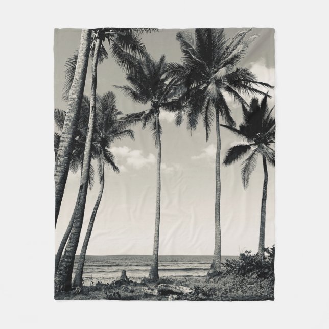 COBERTOR DE VELO TROPICAL PALM TREE ON THE BEACH (Frente)