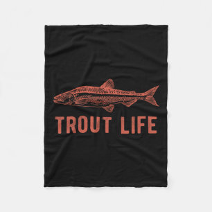 Cobertor De Velo Trout Life Fish Novelty Pescador Presente