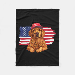 Cobertor De Velo Trump 2024 Cachorro Cães Retriever Dourado Donald