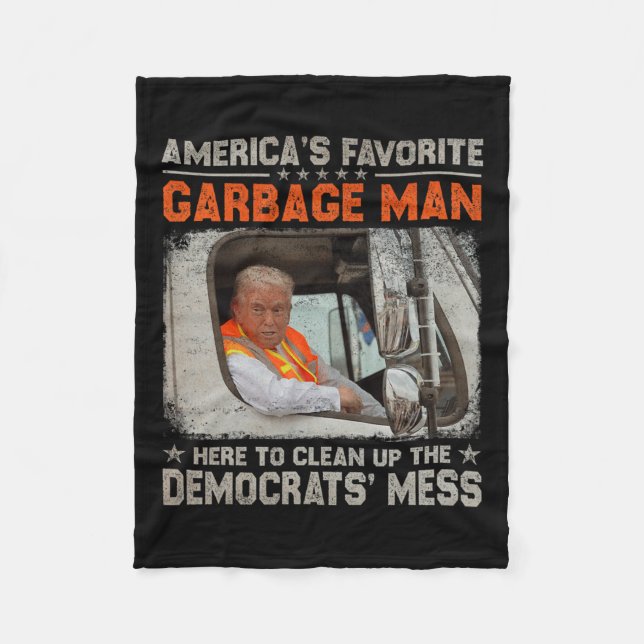 Cobertor De Velo Trump 2024 Eletion Trump Garbage Man Vote Trump P (Frente)