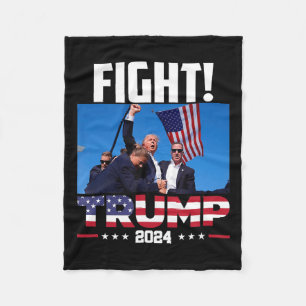 Cobertor De Velo Trump 2024 Fight Fist Rally Trump Rally 2024 Ameri