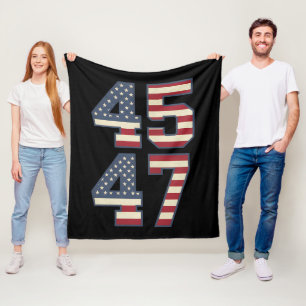 Cobertor De Velo Trump 2024 Presidente 45 47 América EUA Vintage