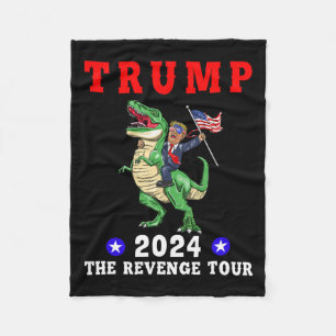Cobertor De Velo Trump 2024 The Revenge Tour Andando Dinossauro Ame
