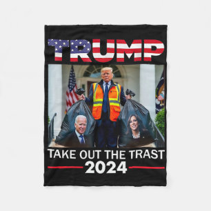 Cobertor De Velo Trump 2025 Tire o Lixo Engraçado Trump Lixo