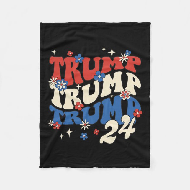 Cobertor De Velo Trump 24 2024 Groovy Retro (Frente)
