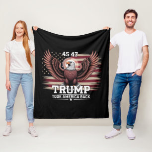Cobertor De Velo Trump 45º 47º Presidente Flag 2025 Eagle America