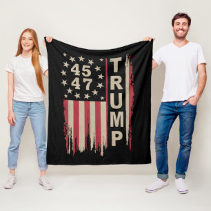 Cobertor De Velo Trump 45 47 Antigo Retro América Bandeira EUA