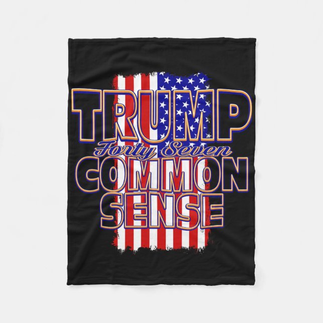 Cobertor De Velo Trump 47 Senso Comum  (Frente)