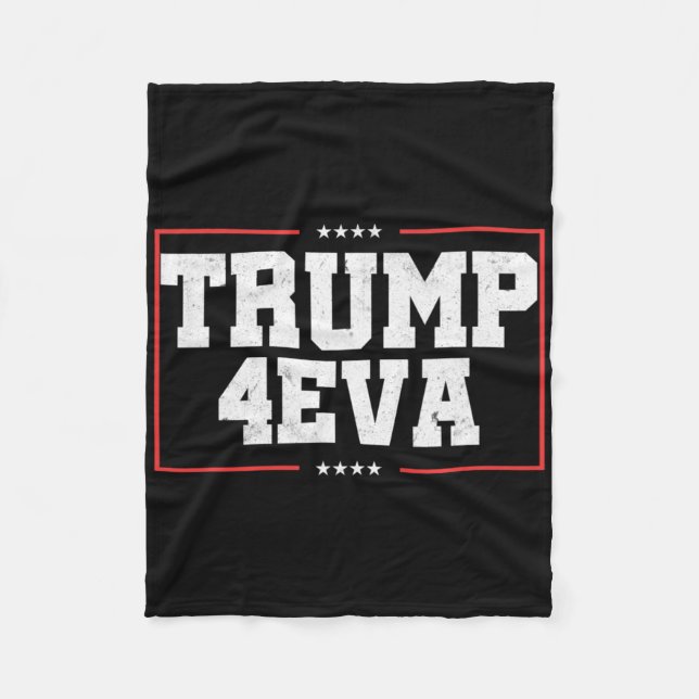 Cobertor De Velo Trump 4eva! Presente engraçado pró Trump  (Frente)