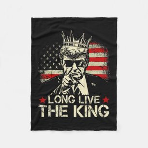 Cobertor De Velo Trump Antigo Viva o Rei Patriota Americano