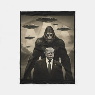 Cobertor De Velo Trump Bigfoot OVNI Encontro Alien Invasão Uap Dive