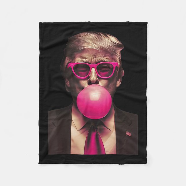 Cobertor De Velo Trump Bubble Gum Funny 1 (Frente)