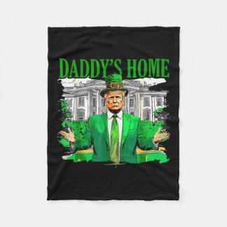 Cobertor De Velo Trump Daddys Home White House Dia de São Patrício 