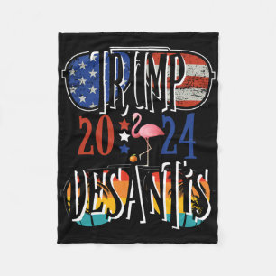 Cobertor De Velo Trump Desantis Eleição Bandeira Americana do Flami